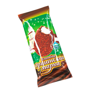 Пломбир «Оршанская марка» с ароматом ванили в какаосодержащей глазури с арахисом